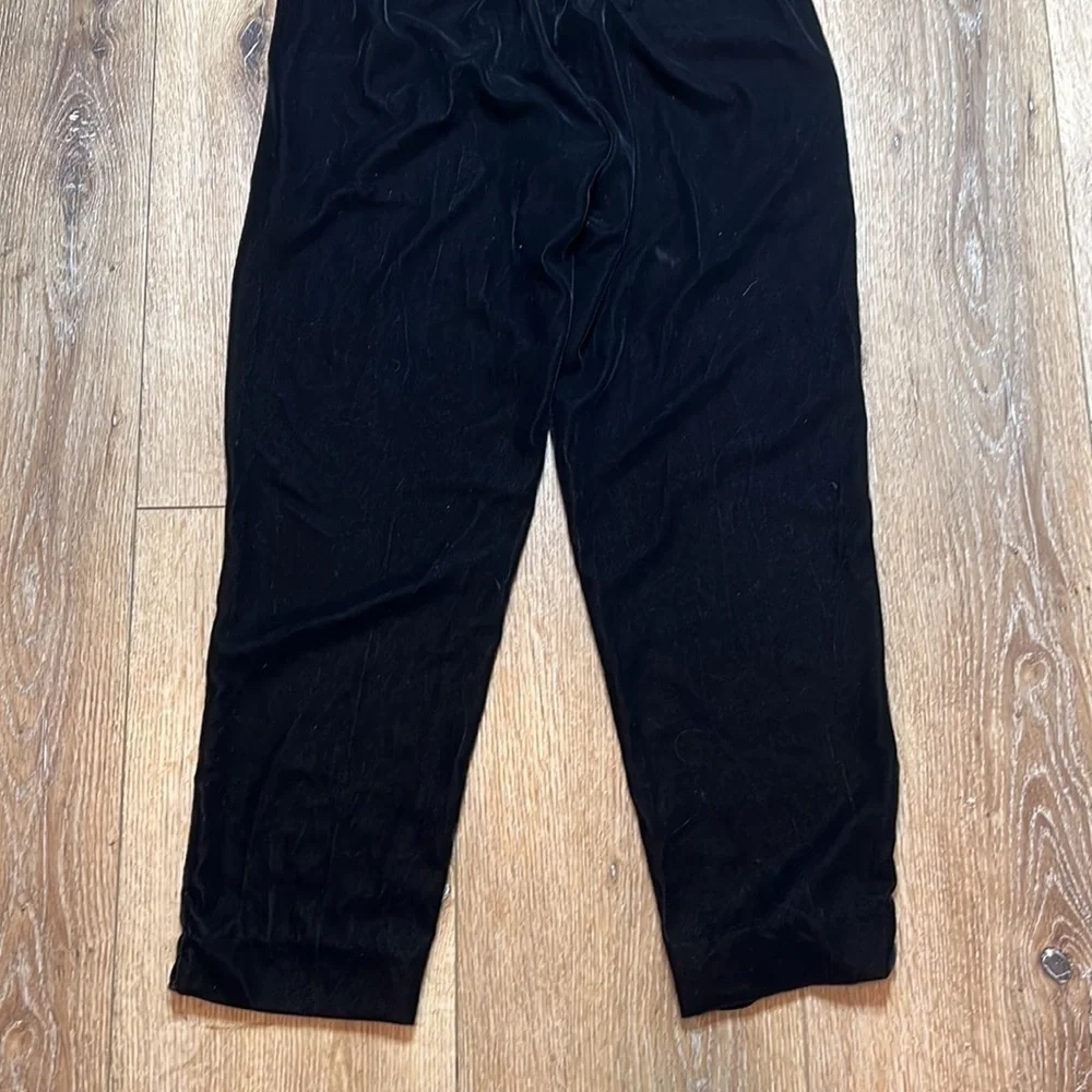 J. Crew Black Velvet Easy Pull On Trouser Size 00
